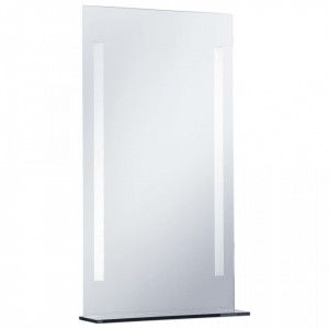 Oglindă cu LED de perete pentru baie cu raft, 60 x 100 cm - Img 4