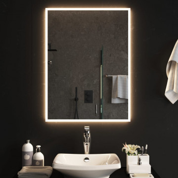Oglindă de baie cu LED, 60x80 cm - Img 3