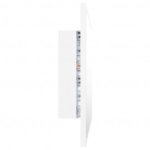 Oglindă de baie cu LED, alb, 60x8,5x37 cm, PAL - Img 7
