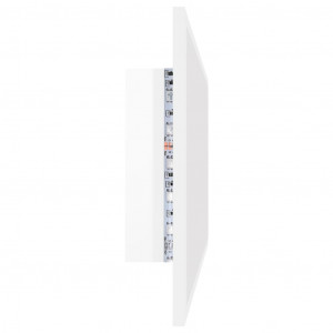 Oglindă de baie cu LED, alb extralucios, 90x8,5x37 cm, PAL - Img 7