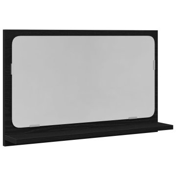 oglindă de baie Negru Stejar 60x10,5x37 cm Lemn compozit - Img 2