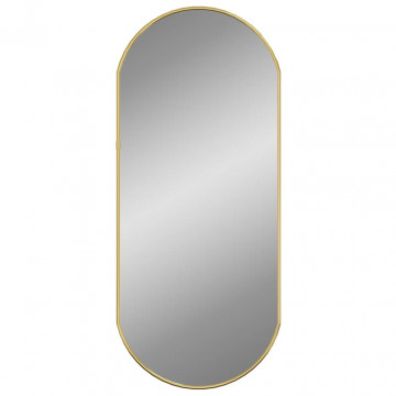 Oglindă de perete, auriu, 70x30 cm, ovală - Img 3