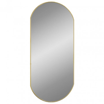 Oglindă de perete, auriu, 90x40 cm, ovală - Img 2