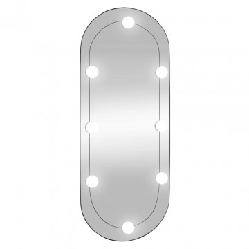 Oglindă de perete cu lumini LED 30x70 cm oval sticlă - Img 2