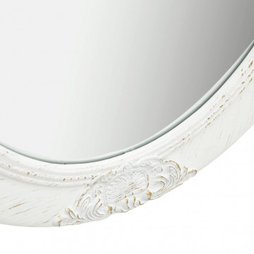 Oglindă de perete în stil baroc, alb, 50 x 60 cm - Img 4
