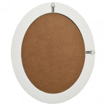 Oglindă de perete în stil baroc, alb, 50 x 60 cm - Img 6