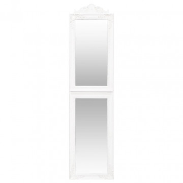 Oglindă de sine stătătoare, alb, 40x160 cm - Img 3