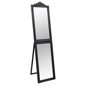 Oglindă de sine stătătoare, negru, 40x160 cm - Img 2