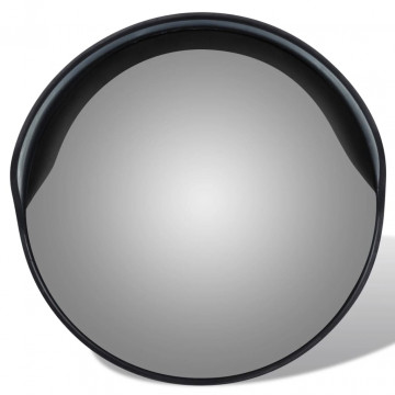 Oglindă de trafic convexă, negru, 30 cm, plastic PC, de exterior - Img 1