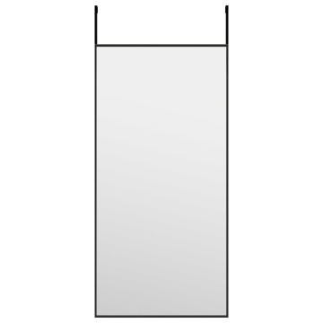 Oglindă pentru ușă, negru, 30x60 cm, sticlă și aluminiu - Img 2