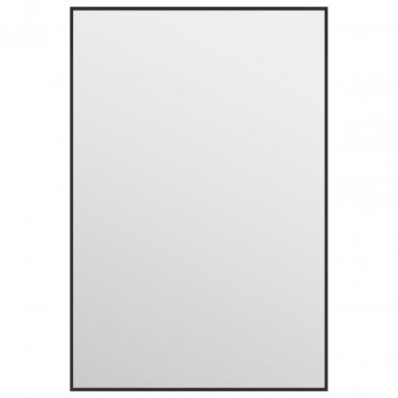 Oglindă pentru ușă, negru, 40x60 cm, sticlă și aluminiu - Img 2