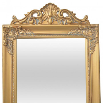Oglindă verticală în stil baroc 160 x 40 cm auriu - Img 3