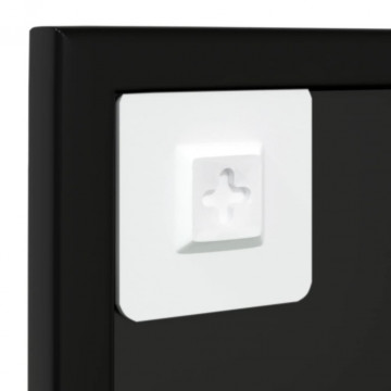 Oglinzi de perete, 3 buc., negru, 80x60 cm, metal - Img 5