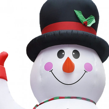 Om de zăpadă gonflabil pentru Crăciun cu LED, IP44, 600 cm, XXL - Img 5