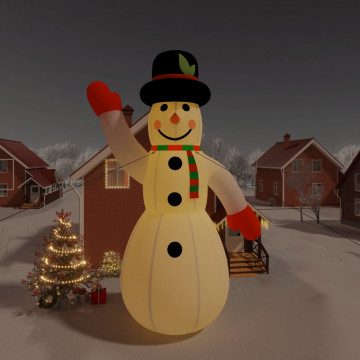Om de zăpadă gonflabil pentru Crăciun, cu LED-uri, 1000 cm - Img 1