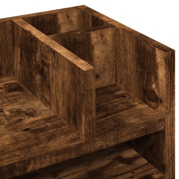 Organizator birou, stejar fumuriu, 44,5x24x25 cm lemn prelucrat - Img 6