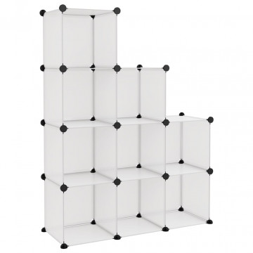 Organizator cub de depozitare, 9 cuburi, transparent, PP - Img 2