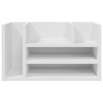 Organizator de birou, alb, 44,5x24x25 cm, lemn prelucrat - Img 4