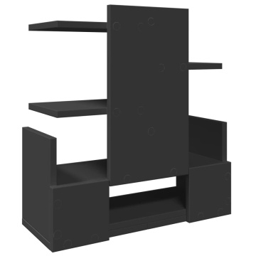 Organizator de birou, negru, 49x20x52,5 cm, lemn prelucrat - Img 5