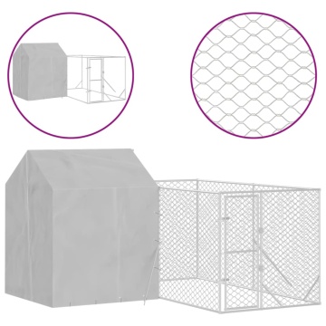 Padoc exterior cu acoperiș argintiu 4x4x2,5 m oțel galvanizat - Img 2