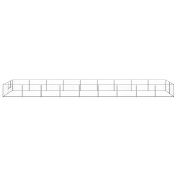 Padoc pentru câini, argintiu, 18 m², oțel - Img 2