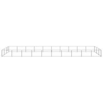 Padoc pentru câini, argintiu, 30 m², oțel - Img 2
