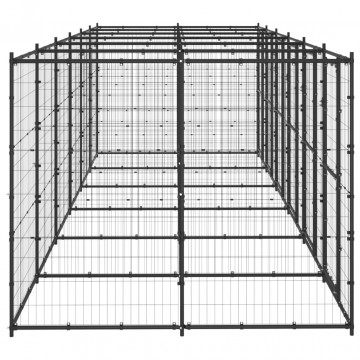 Padoc pentru câini de exterior, 14,52 m², oțel - Img 2