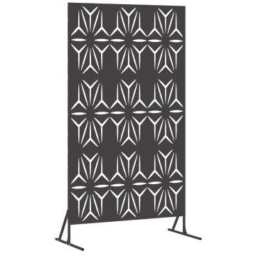 Panel Metalic pentru Gard Negru Metal Mare Inserții Decorative - Img 2