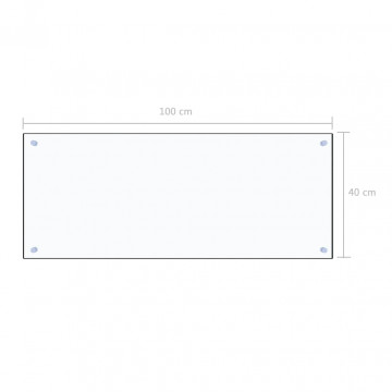Panou antistropi bucătărie transparent 100x40cm sticlă securiz. - Img 5