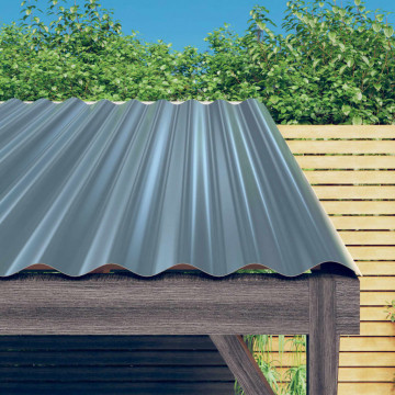 Panouri de acoperiș, 12 buc., oțel vopsit, gri, 100x36 cm - Img 1