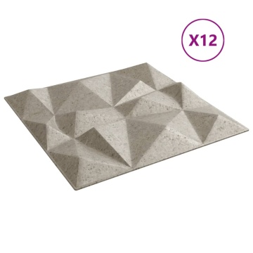 Panouri de perete 12 buc. Beton 50x50 cm XPS 3 m² diamant - Img 4