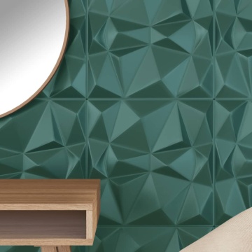 Panouri de perete 12 buc. verde 50x50 cm XPS 3 m² diamant - Img 3