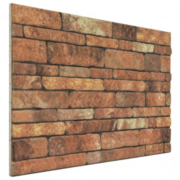 Panouri de perete 3D, model cărămidă, maro, 10 buc., EPS - Img 4