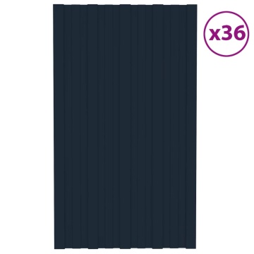 Panouri pentru acoperiș 36 buc antracit 80x45cm oțel galvanizat - Img 1