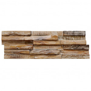 Panouri placare pereți 3D, 10 buc., 1,01 m², lemn masiv de tec - Img 4