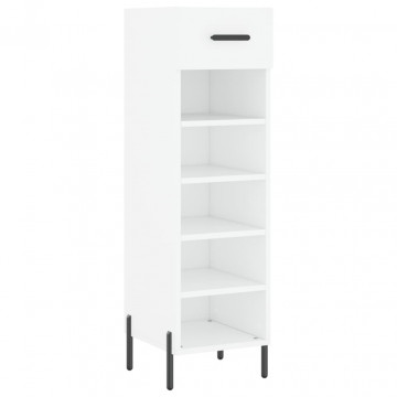 Pantofar, alb, 30x35x105 cm, lemn compozit - Img 2