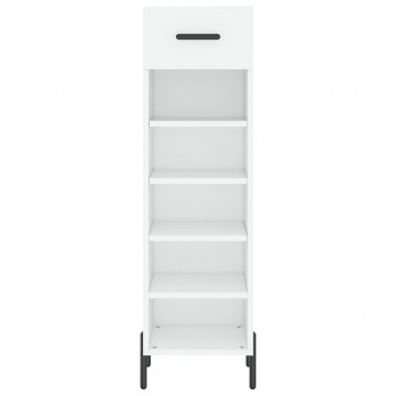Pantofar, alb, 30x35x105 cm, lemn compozit - Img 5