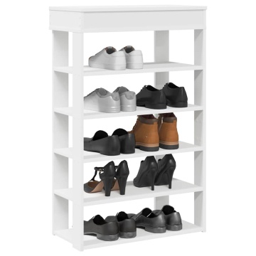 Pantofar, alb, 60x30x98 cm, lemn prelucrat - Img 1