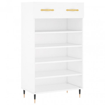 Pantofar, alb, 60x35x105 cm, lemn compozit - Img 2