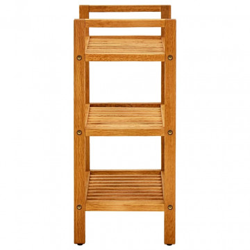Pantofar cu 3 rafturi, 50x27x60 cm, lemn masiv de stejar - Img 3