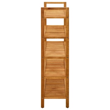 Pantofar cu 5 rafturi, 100x27x100 cm, lemn masiv de stejar - Img 3