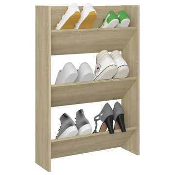 Pantofar de perete, stejar sonoma, 60x18x90 cm, PAL - Img 3