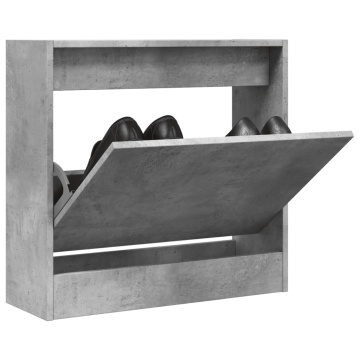 Pantofar, gri beton, 60x21x57 cm, lemn compozit - Img 1