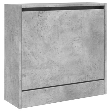 Pantofar, gri beton, 60x21x57 cm, lemn compozit - Img 4