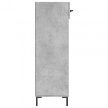 Pantofar, gri beton, 60x35x105 cm, lemn compozit - Img 6