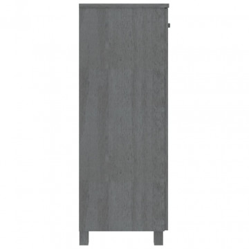 Pantofar, gri închis, 85x40x108 cm, lemn masiv de pin - Img 4