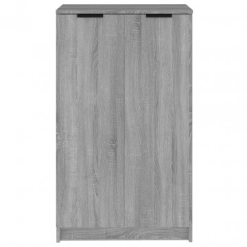 Pantofar, gri sonoma, 59x35x100 cm, lemn compozit - Img 8