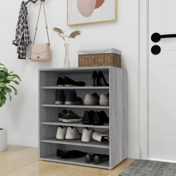 Pantofar, gri sonoma, 60x35x70 cm, lemn compozit - Img 3