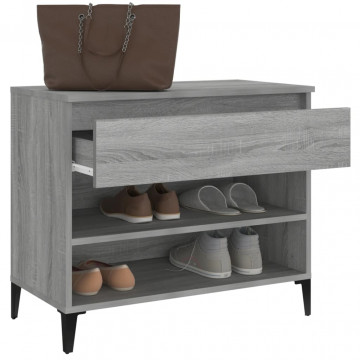 Pantofar, gri sonoma, 70x36x60 cm, lemn prelucrat - Img 8