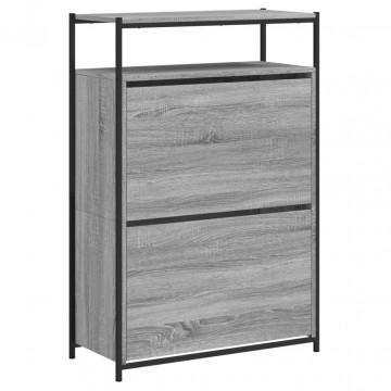 Pantofar, gri sonoma, 75x34x112 cm, lemn prelucrat - Img 4